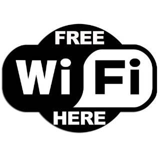  Free WiFi hotspot store front window decal: Automotive