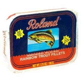 Roland Smoked Sliced Rainbow Trout Fillets In Olive Oil, 3.75 Ounce 