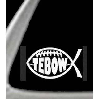  Tim Tebow football jesus fish christian sticker denver 