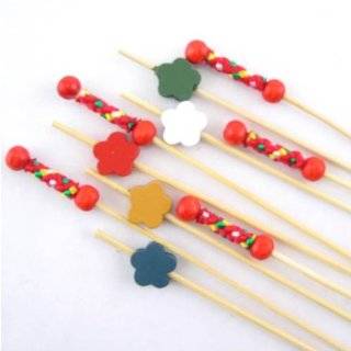  5.9 (15cm) Bamboo Picks, heart decoration   100pcs 