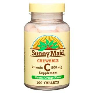 Sunny Maid Vitamin C, 500 mg, Natural Orange Flavor, Chewable Tablets 