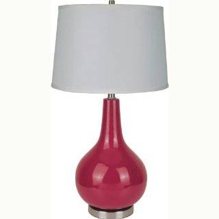  ORE International 28 Red Ceramic Table Lamp: Home 