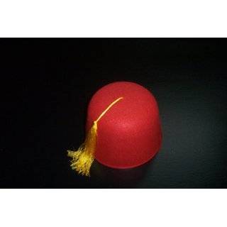 Red Fez Hat Costume Shriner Casablanca Moroccan Party