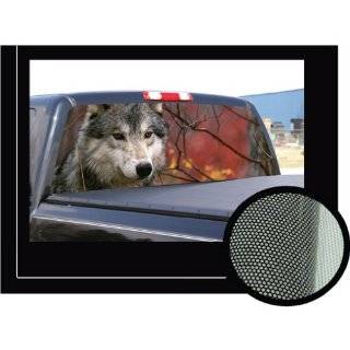   65   Rear Window Graphic   decal truck view thru vinyl: Automotive