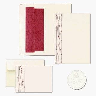   2150036 Red Vines Shimmer Invitation And Note Card Kit  Pack of 50