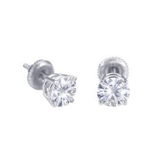 Spectacular 14k White gold Pair 6.00mm each (1.5 CT TW) Round 