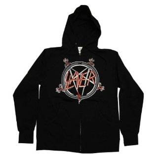 Slayer Pentagram Logo Metal Band Adult Zip Up Hoodie Hooded Sweatshirt