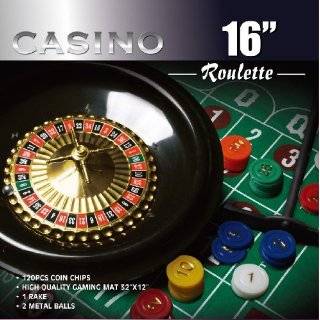 Da Vinci 16 Inch Roulette Wheel Game Set with 120 chips, Felt Layout 