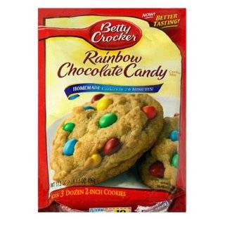 Betty Crocker Cookie Mix, Rainbow Chocolate Candy, 17.5 Ounce Pouches 