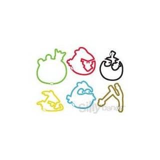 Angry Birds 24 pack Licensed Silly Bandz with Free Carabina to Hold 
