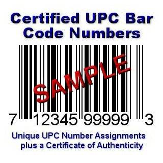  UPC Bar Code and UPC Number 