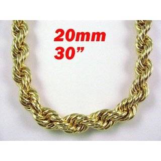    Hip Hop Gold Heavy Plated Fat Rope Chain 16mm RUN DMC: Jewelry