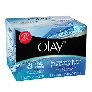  Olay Facial Cloths, 2 in 1 Daily, Normal, 33 ct. Beauty