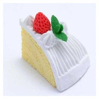   Japanese Iwako Eraser White Cake with Strawberry Topping Toys & Games