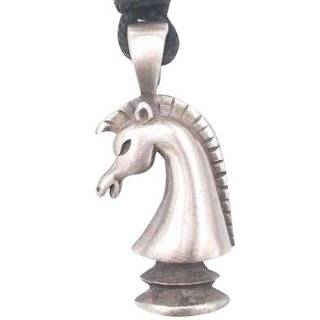  King Chess Piece Pewter Pendant Necklace: Jewelry