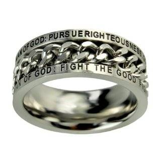 Mens Man of God Chain Spinner Christian Purity Ring