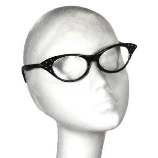 Hey Viv  50s Fun Fashions Cat Eye Glasses w Rhinestones