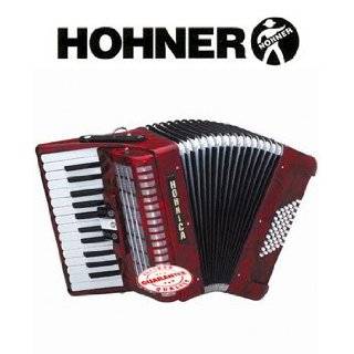  Hohner Hohnica Piano Student Accordion 12 Bass 25 Keys Red 