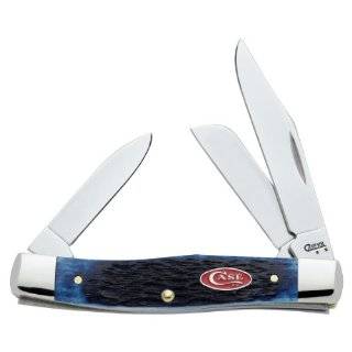   Pocket Knife with Stainless Steel Blades, Blue Bone