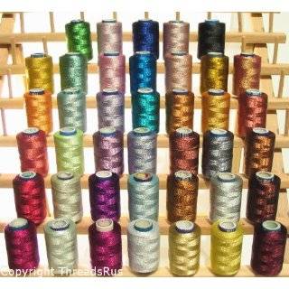    18 Metallic Embroidery Machine Thread Arts, Crafts & Sewing