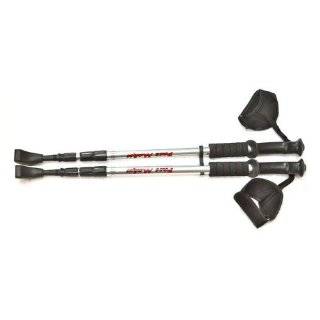 Pair of Pace Maker Hiking Poles with Compass and Extras   4 Section 