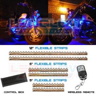   Motorcycle LED Neon Accent Lighting Kit with 10 Chrome LED Light Pods
