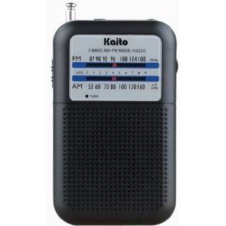  Kaito KA200 Pocket AM/FM Radio, Black