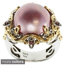 two tone mabe pearl and diamond ring today $ 124 99 sale $ 112 49 save
