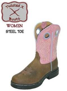 com Twisted X Boots Western E Z Rider Work WEZS001 Womens Pink Shoes