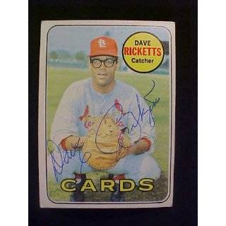 Dave Ricketts St. Louis Cardinals #232 1969 Topps Autographed Baseball