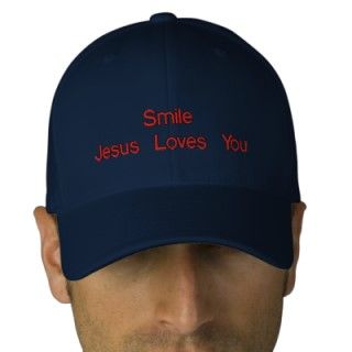 Smile Jesus Loves You Hat Embroidered Hat