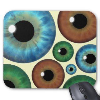Blue Green Brown Iris Eyeballs Custom Mousepad