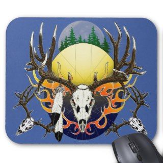 Mule deer skull mouse pad