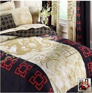 Queen Dragon Oriental Asian Comforter Japanese Bed In A Bag 4pcs