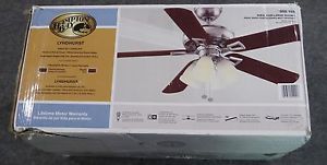 Indoor Brushed Nickel Ceiling Fan Hampton Bay Lyndhurst 52