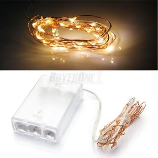 Battery Operated 30 LED Warm White Light String Fairy Party Wedding