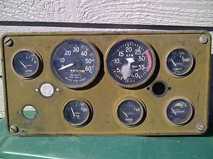 Vintage Stewart Warner Army Gauge Panel Instrument Cluster Speedometer Hot Rod
