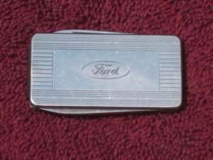 Ford Folding Pen Knife Tool Money Clip with Classic Ford Oval Emblem Badge