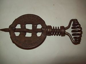 Griswold Wood Stove Pipe Flue Damper 3 inch Cash Iron Steel Spindle Vintage USA