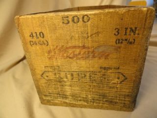 Vintage Western Cartridge Company Wooden Ammo Box 410 GA