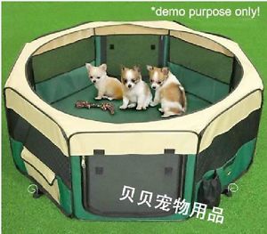 37" 8 Door Soft Pet Playpen Dog Guinea Pig Puppy Exercise Crate Pen Kennel Green