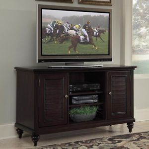 Espresso TV Stand Flat Screen 56 inch Television Entertainment Center New DLP 50