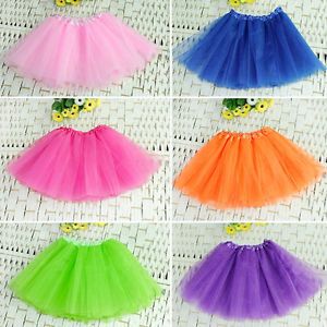 Sweet Baby Girl Kids Tutu Toddler 3 Layer Skirt Ballet Dancewear Party Costume E
