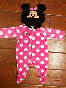Baby Girl Minnie Mouse Halloween Costume Pajama Size 0 3 Months