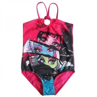Monster High Skull Girl Kid Swimsuit Swimwear Swimming Costume Ages 6 8 10 12 14