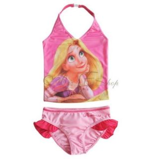 Tangled Princess Rapunzel Girls Swimsuit Tankini Swimwear Swimming Costume 3 4