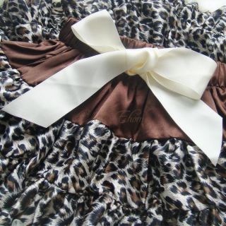 Baby Girls Kids Top Leopard Pettiskirt Skirt Dress Costume Tutu Outfits 2T 3T 4T