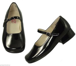 New Sam Libby Ollie Black Patent Mary Jane Dress Shoes Size Toddler 8 M