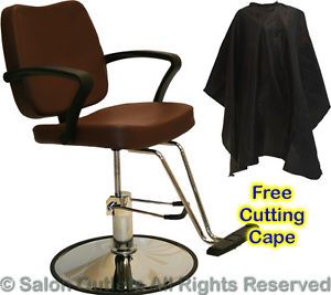 New Hydraulic Brown Barber Styling Chair Hair Cutting Spa Beauty Salon Equipment