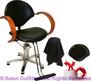 New Hydraulic Barber Chair Honey Oak Arms Styling Hair Beauty Salon Equipment